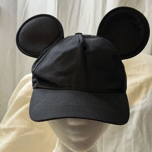 Disney Mickey Mouse Ear Hat Cap Snapback One SIze Black Adjustable